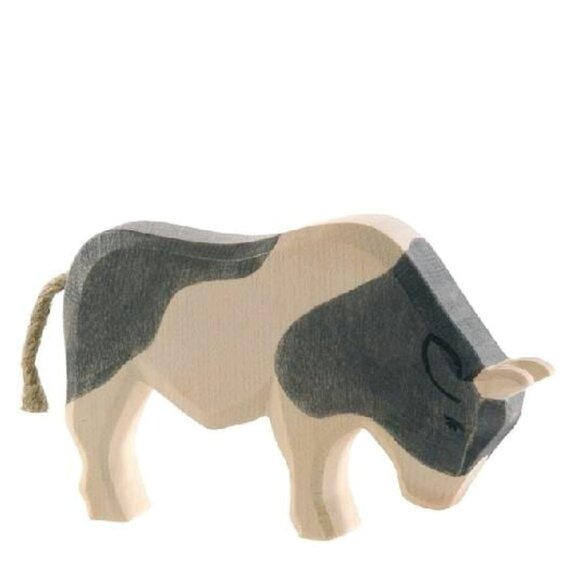 NWT Ostheimer Wooden Toys Black & White Ox - Picture 1 of 1